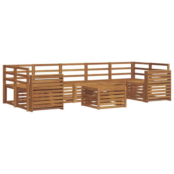 Комплекти дивани 8 pcs Естествен Солидно акациево дърво