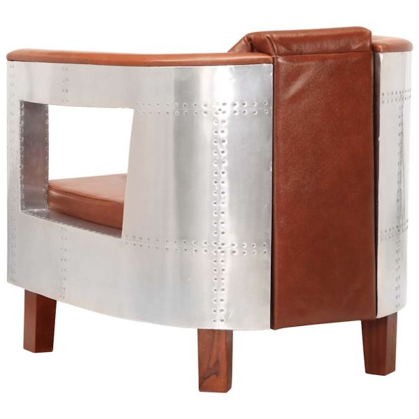 Фотьойл Aviator, кафяв, естествена кожа