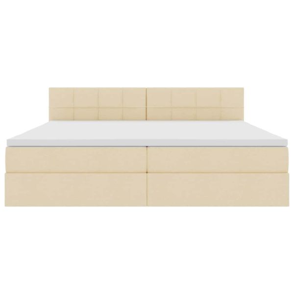 Легло с място за съхранение и матрак Кремав 200 x 200 cm