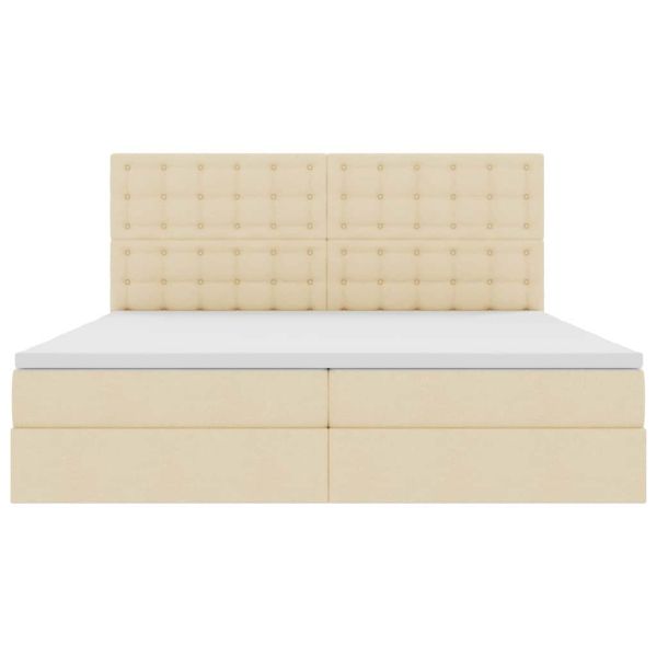 Легло с място за съхранение и матрак Кремав 200 x 200 cm