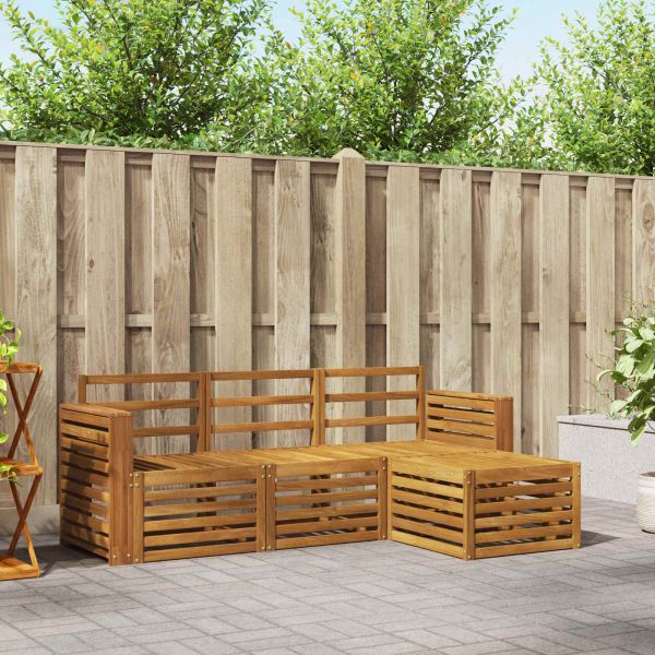 Комплекти дивани 4 pcs Естествен Солидно акациево дърво