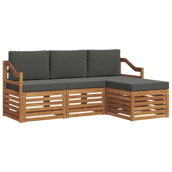 Комплекти дивани с възглавница 4 pcs Натурален и Антрацит