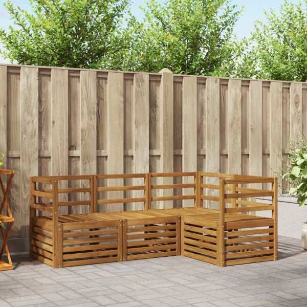 Комплекти дивани 4 pcs Естествен Солидно акациево дърво