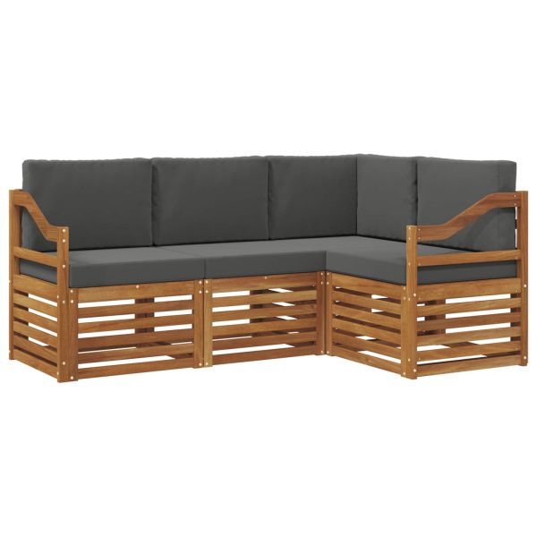 Комплекти дивани с възглавница 4 pcs Натурален и Антрацит