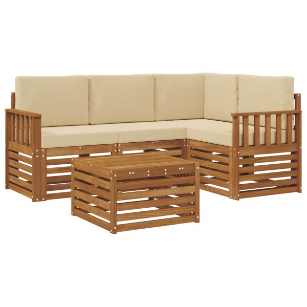 Комплекти мебели 5 pcs Натурален и Бежов Инженерно дърво