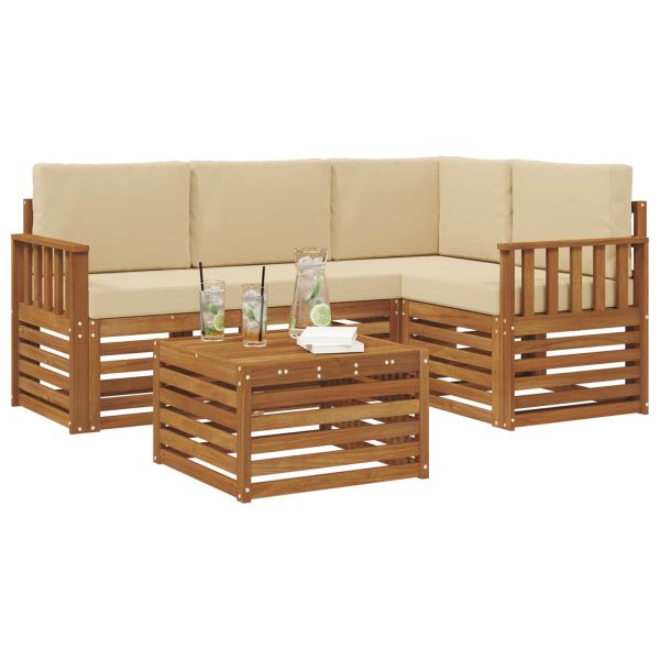 Комплекти мебели 5 pcs Натурален и Бежов Инженерно дърво