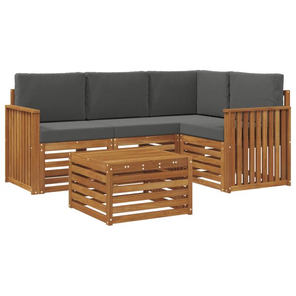 Комплекти мебели 5 pcs Натурален и Антрацит Инженерно дърво