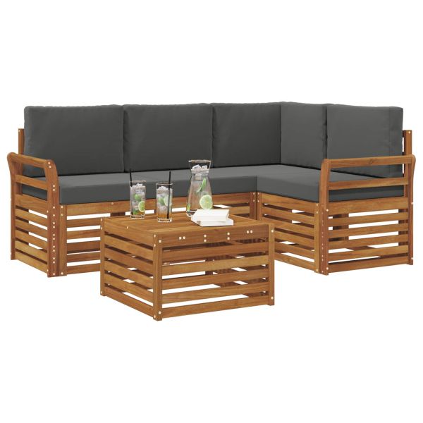 Комплекти мебели 5 pcs Натурален и Антрацит Инженерно дърво