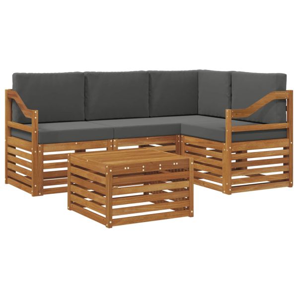 Комплекти мебели 5 pcs Натурален и Антрацит Инженерно дърво