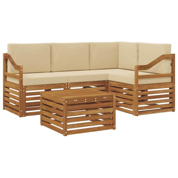 Комплекти мебели 5 pcs Натурален и Бежов Инженерно дърво