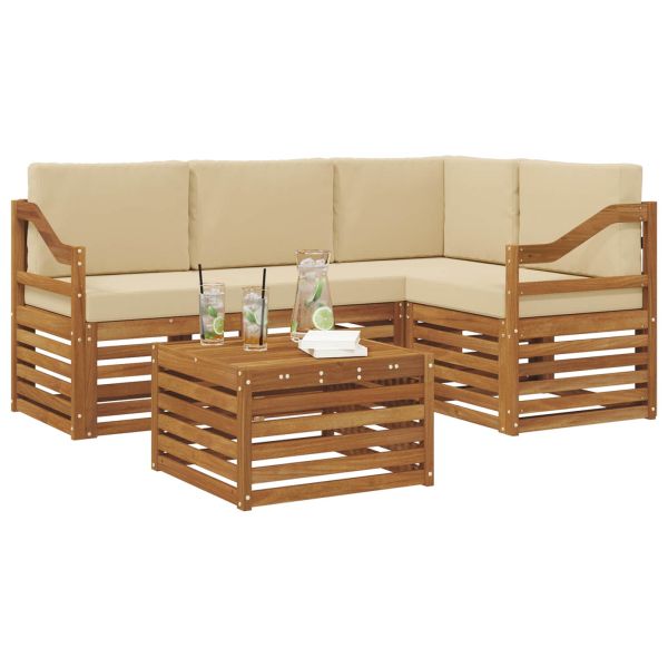 Комплекти мебели 5 pcs Натурален и Бежов Инженерно дърво