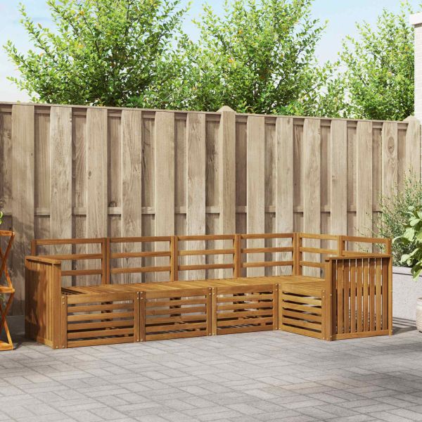 Комплекти дивани 5 pcs Естествен Солидно акациево дърво