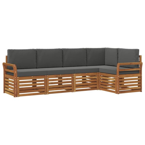 Комплекти дивани с възглавница 5 pcs Натурален и Антрацит