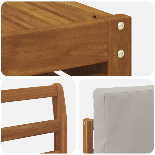 Комплекти дивани с възглавница 6 pcs Естествено и светло сиво