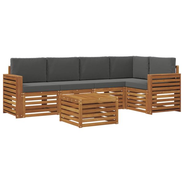 Комплекти дивани с възглавница 6 pcs Натурален и Антрацит