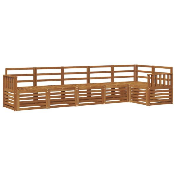 Комплекти дивани 6 pcs Естествен Солидно акациево дърво