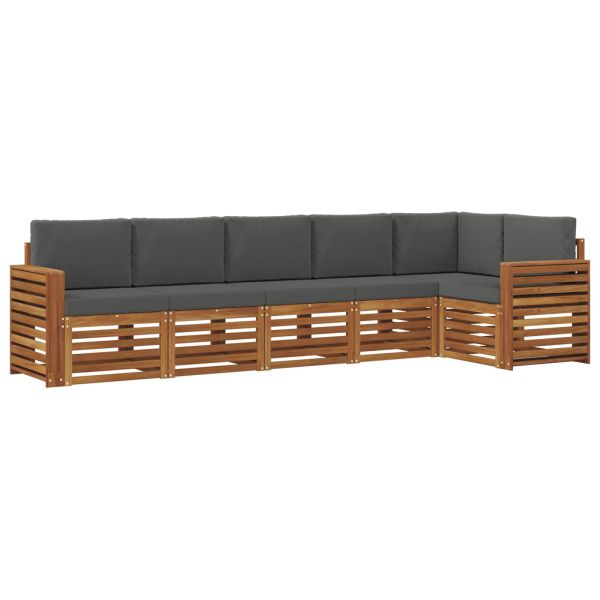 Комплекти дивани с възглавница 6 pcs Натурален и Антрацит