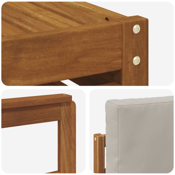 Комплекти дивани с възглавница 7 pcs Естествено и светло сиво