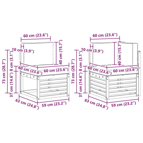 Комплекти дивани с възглавница 7 pcs Естествено и светло сиво