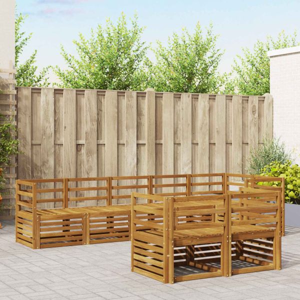 Комплекти дивани 8 pcs Естествен Солидно акациево дърво