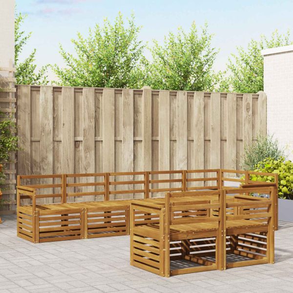 Комплекти дивани 8 pcs Естествен Солидно акациево дърво