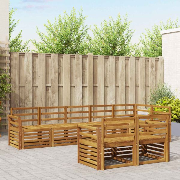 Комплекти дивани 8 pcs Естествен Солидно акациево дърво