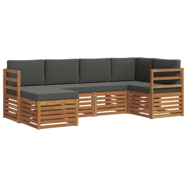 Комплекти дивани с възглавница 6 pcs Натурален и Антрацит