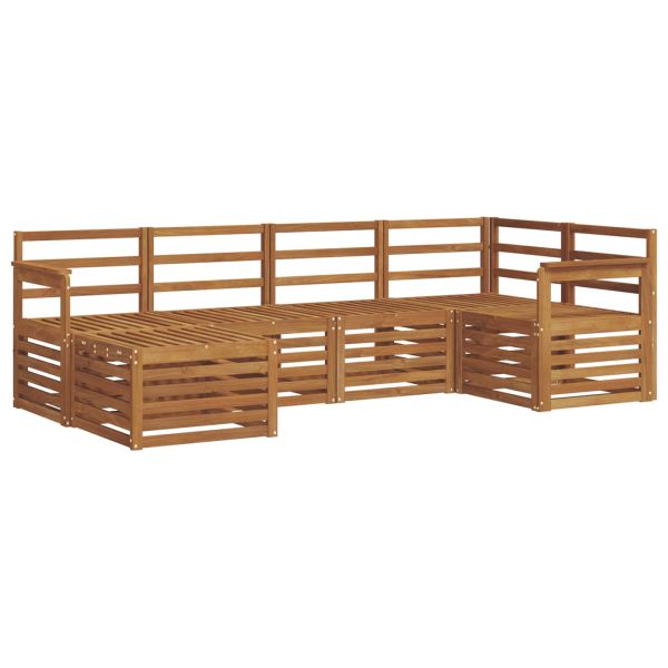 Комплекти дивани 6 pcs Естествен Солидно акациево дърво