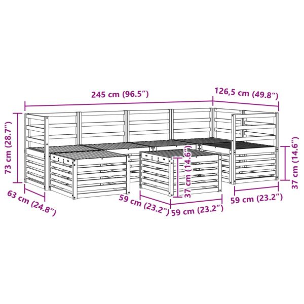 Комплекти дивани Естествен Солидно акациево дърво