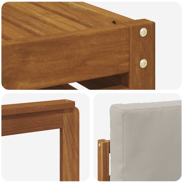 Комплекти дивани с възглавница 7 pcs Естествено и светло сиво