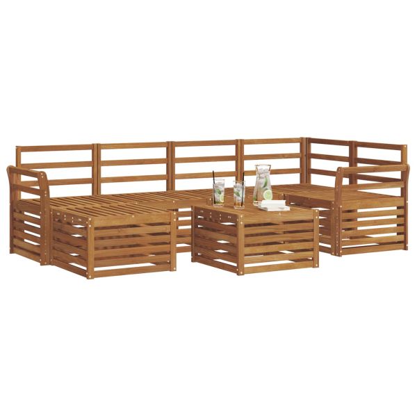 Комплекти дивани Естествен Солидно акациево дърво