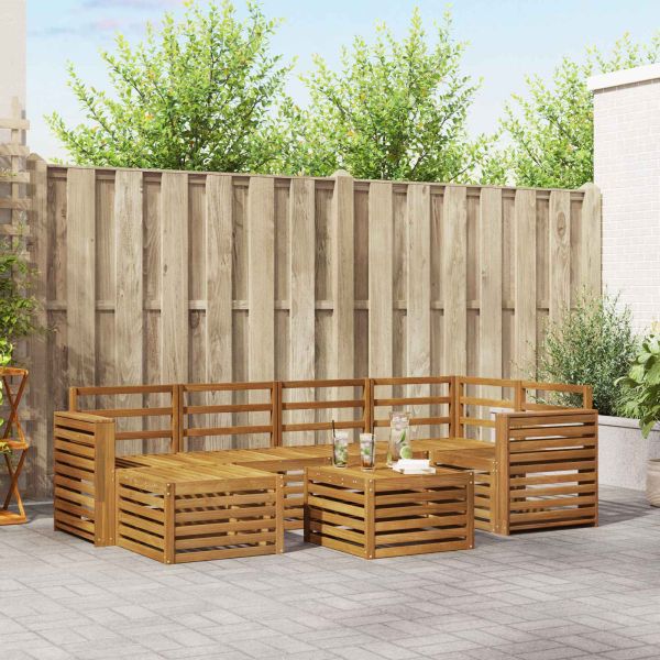 Комплекти дивани Естествен Солидно акациево дърво