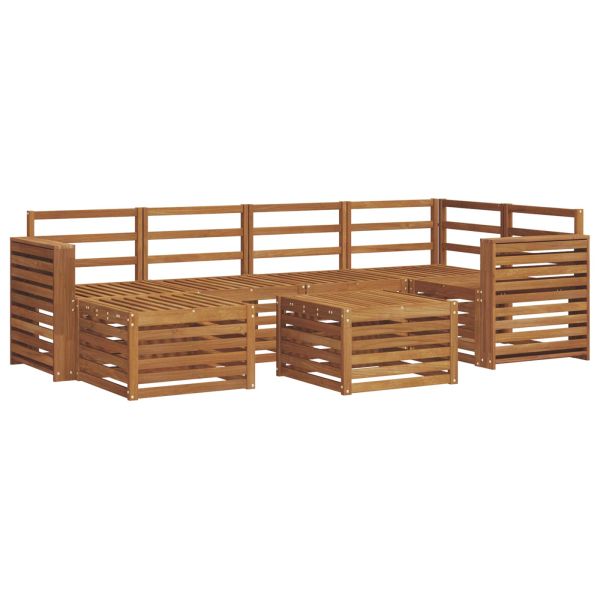 Комплекти дивани Естествен Солидно акациево дърво