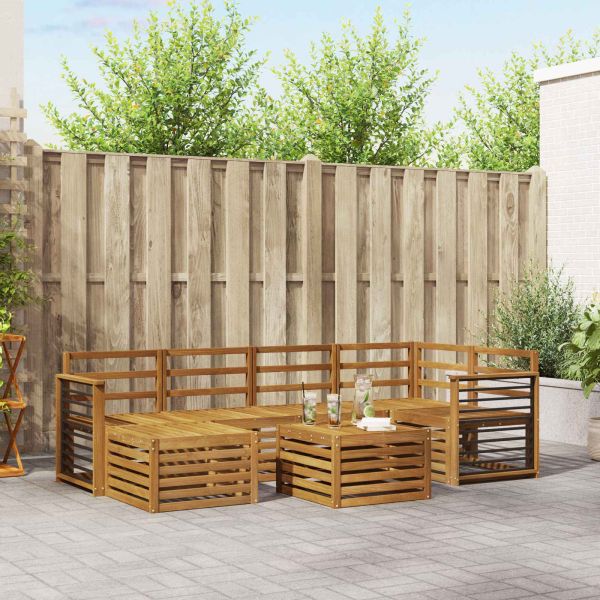 Комплекти дивани Естествен Солидно акациево дърво