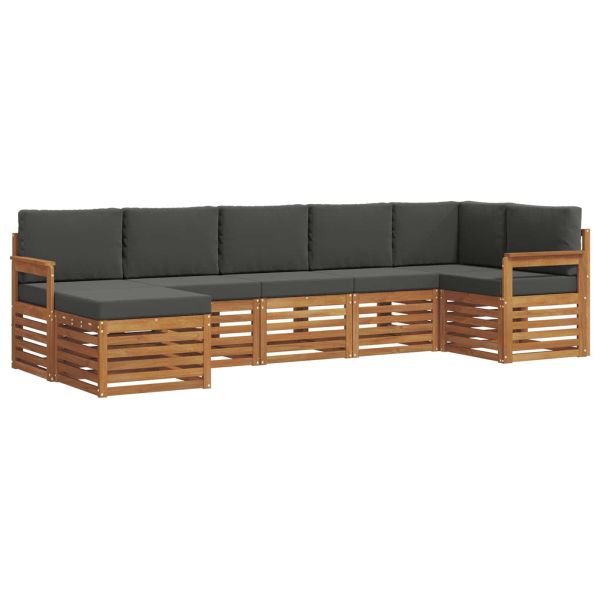 Комплекти дивани с възглавница 7 pcs Натурален и Антрацит