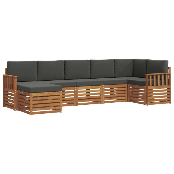 Комплекти дивани с възглавница 7 pcs Натурален и Антрацит