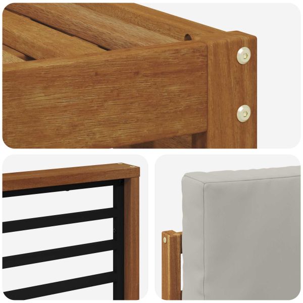 Комплекти дивани с възглавница 7 pcs Естествено и светло сиво