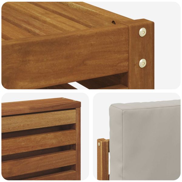 Комплекти дивани с възглавница 8 pcs Естествено и светло сиво