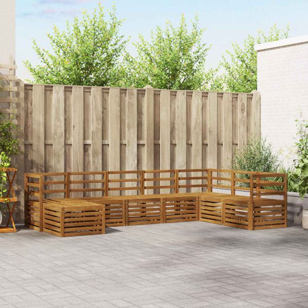 Комплекти дивани 8 pcs Естествен Солидно акациево дърво