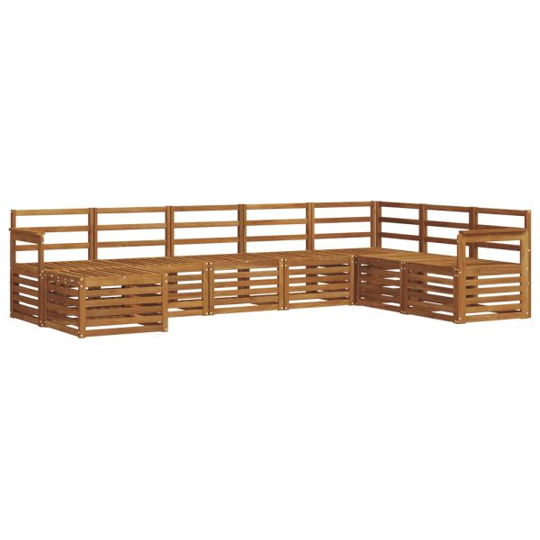 Комплекти дивани 8 pcs Естествен Солидно акациево дърво