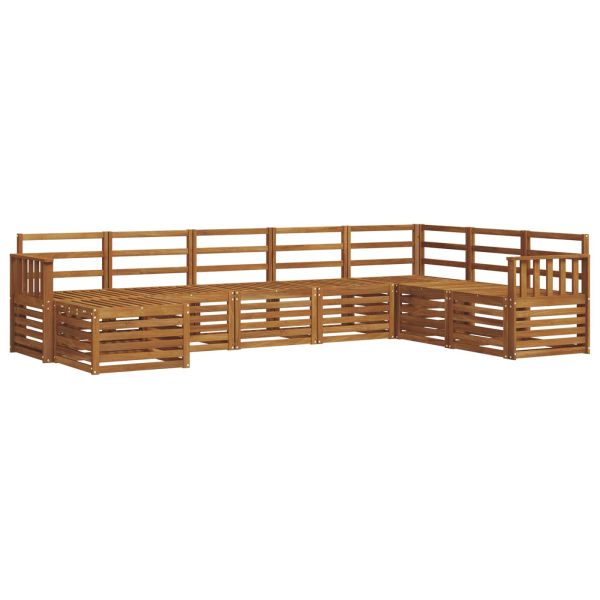 Комплекти дивани 8 pcs Естествен Солидно акациево дърво