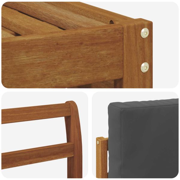 Комплекти дивани с възглавница 8 pcs Натурален и Антрацит