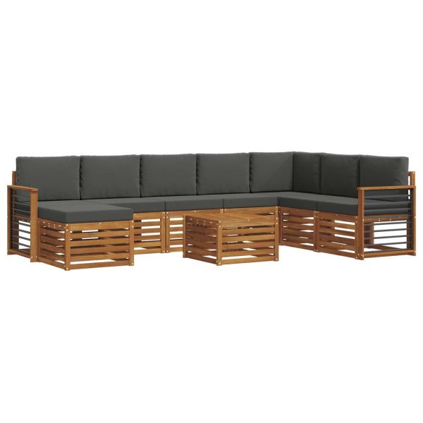 Комплекти дивани с възглавница 9 pcs Натурален и Антрацит