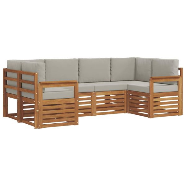 Комплекти дивани с възглавница 6 pcs Естествено и светло сиво