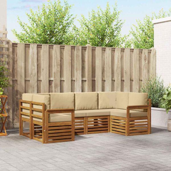 Комплекти дивани 20 pcs Естествен Солидно акациево дърво