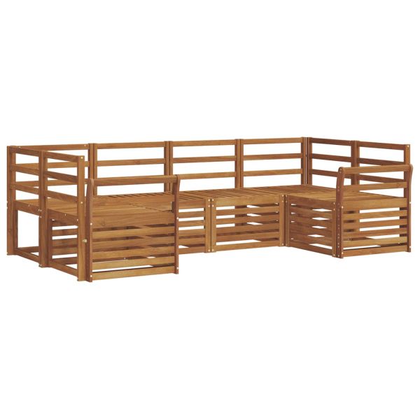 Комплекти дивани 6 pcs Естествен Солидно акациево дърво