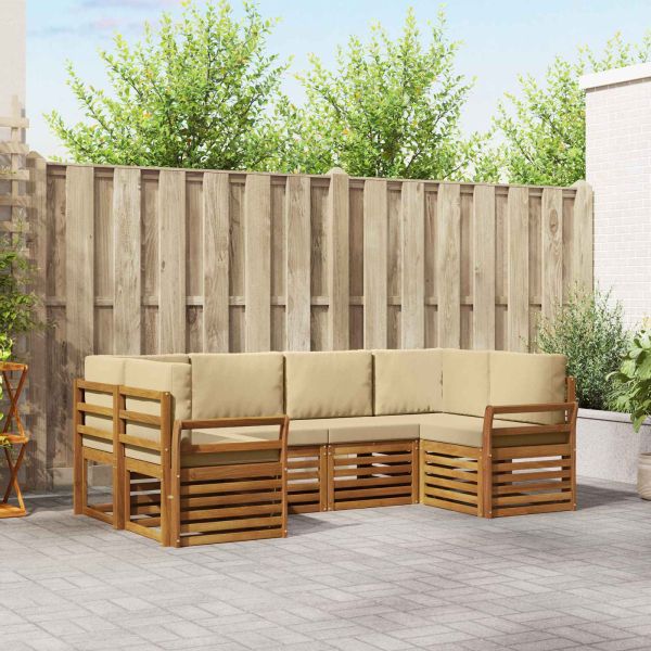 Комплекти дивани 20 pcs Естествен Солидно акациево дърво