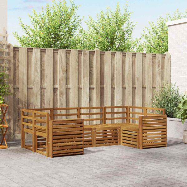 Комплекти дивани 6 pcs Естествен Солидно акациево дърво