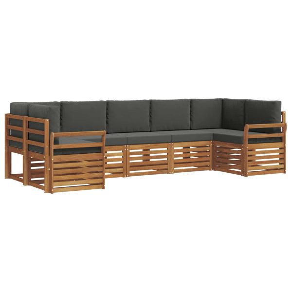 Комплекти дивани с възглавница 7 pcs Натурален и Антрацит