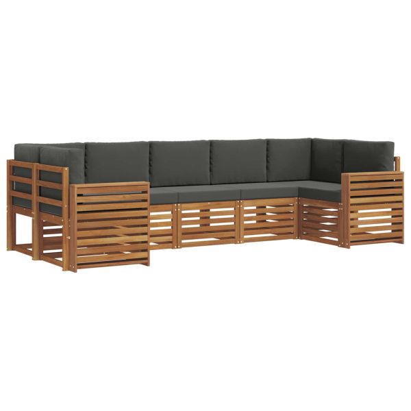 Комплекти дивани с възглавница 7 pcs Натурален и Антрацит